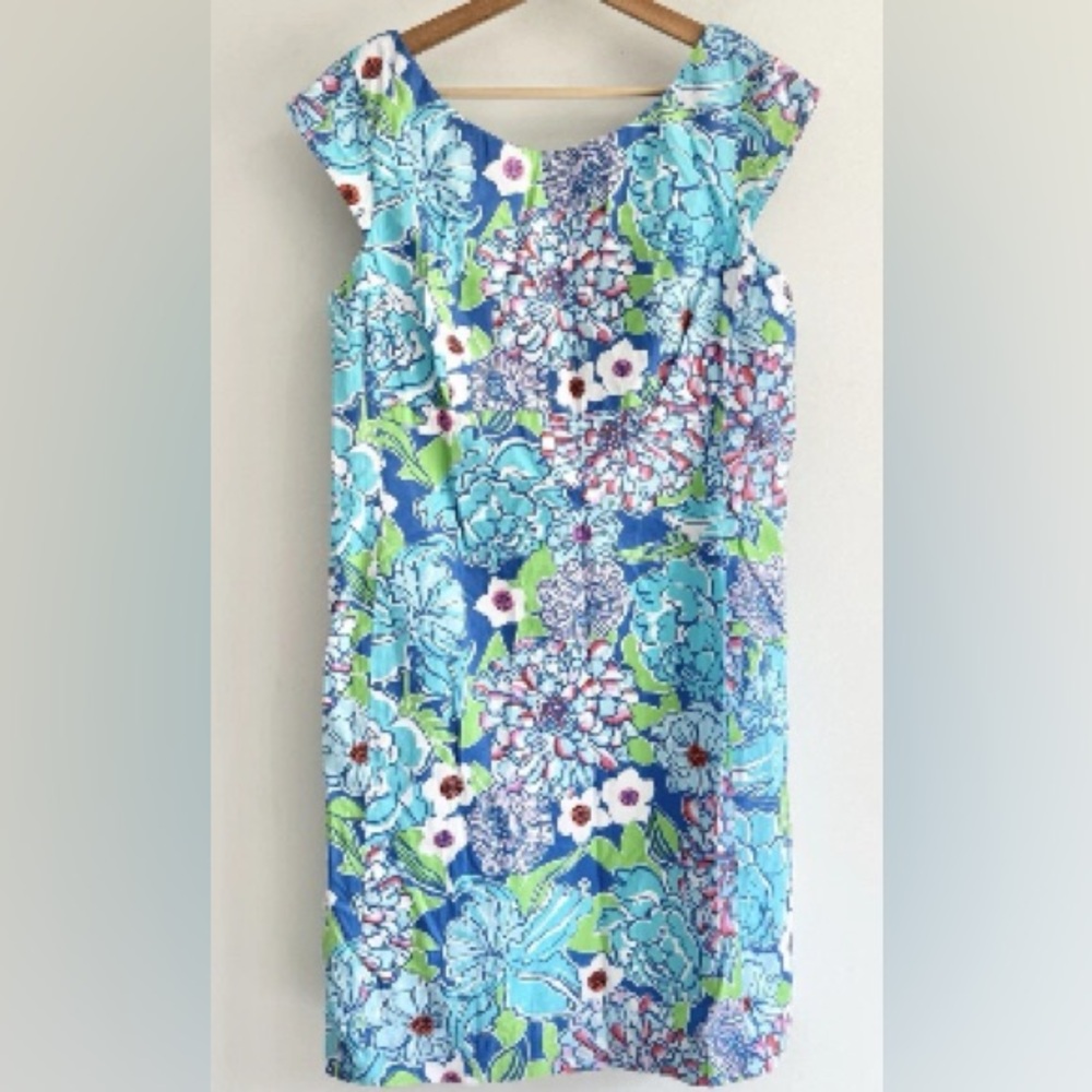 Lily Pulitzer Allura Dress Blue Floral Beach Tropical